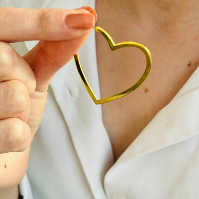 14k Gold Plated Heart Hoop Earrings, Silver Heart Earrings, Gifts for Girlfriend, Sterling Silver Hoop Earrings, Rose Gold Jewelry,