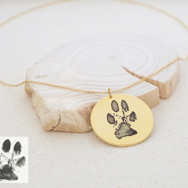 Actual Dog Paw Necklace • Pet Memorial Gift • Animal Jewelry • Animal Lover Necklace • Dog Lover Gift • Puppy Necklace • Pet Loss