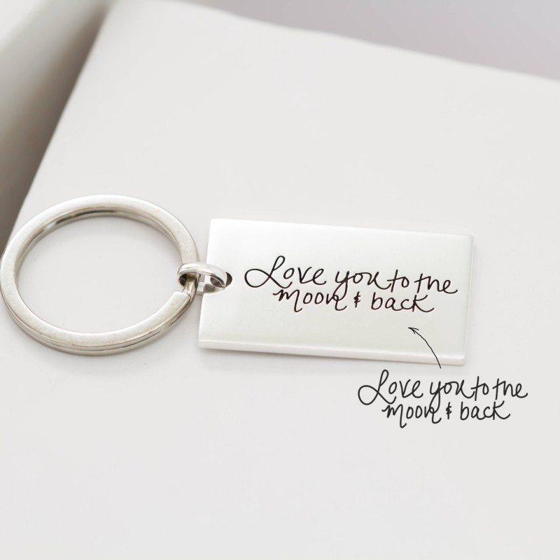 Kid Drawing Keychain • Engraved Baby