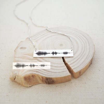 Baby Heartbeat Necklace - Ultrasound Necklace - Baby Sonogram Necklace - New Mom Christmas Gift - Music Lover's Gift - Pregnancy Gift