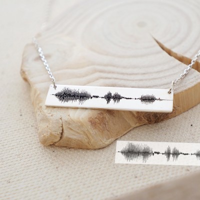 Baby Heartbeat Necklace - Ultrasound Necklace - Baby Sonogram Necklace - New Mom Christmas Gift - Music Lover's Gift - Pregnancy Gift
