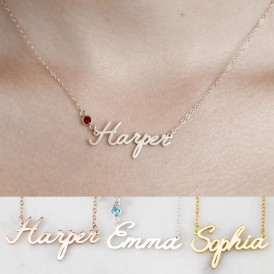 Custom Name Jewelry • Personalized Name Necklace • Dainty Name Necklace • Bridesmaids Gift • Wedding Jewelry • Baby Names Mom Gift