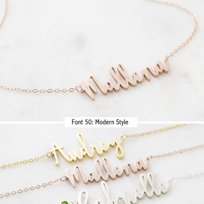 Custom Name Jewelry • Personalized Name Necklace • Dainty Name Necklace • Bridesmaids Gift • Wedding Jewelry • Baby Names Mom Gift