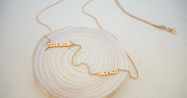 Tiny Name Necklace Dainty Name Charm Children Name Necklace Dainty Names Jewelry Tabitha Necklace Gift For New Mom 