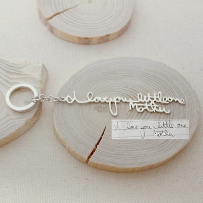 Father's Gift • Memorial Signature KEYCHAIN • Custom Handwriting Keychain • Memorial Keepsake Jewelry • Gift for Him • Uncle Gift