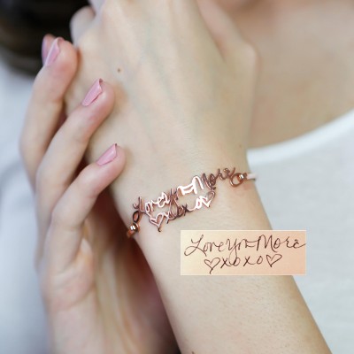 Handwriting Bangle • Memorial Signature Jewelry • Personalized Signature Bracelet • Sympathy Gift • Keepsake Jewelry • MOTHERS GIFT
