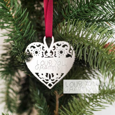 Handwriting Christmas Ornament - Personalized Christmas Ornament - Custom Ornament - Christmas Decoration - Home Decor - Christmas Gift