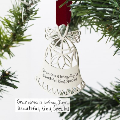 Handwriting Ornament • Personalize Christmas Ornament • Baby 1st Christmas Ornament • Christmas Decoration • Christmas Gift for Grandma