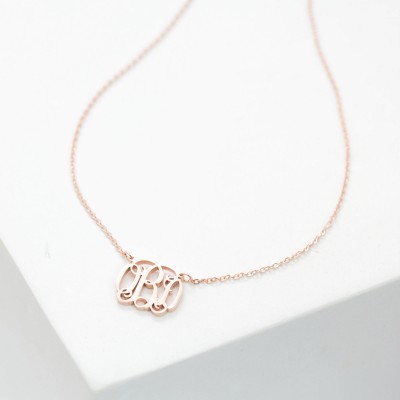 Monogram Necklace • Personalized Monogram Jewelry • Dainty Your Initials Necklace • Gold Monogram Necklace • Wedding Bridesmaid Gift
