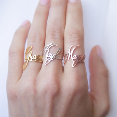 Stacking Name Ring • Custom Name Jewelry • Children Name Ring • Personalized Jewelry • Bridesmaid Gift • Meaningful Mother's Gift