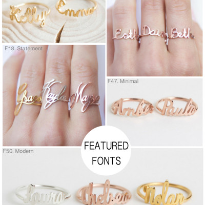 Stacking Name Ring • Custom Name Jewelry • Children Name Ring • Personalized Jewelry • Bridesmaid Gift • Meaningful Mother's Gift