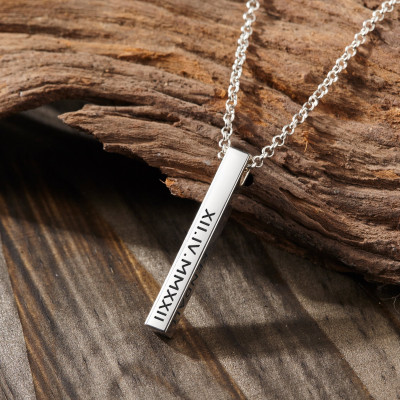 Personalized Bar Necklace: Custom Engraved Name Necklace for Women in Gold & Silver, 1-4 Names, Any Language -