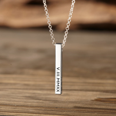 Personalized Bar Necklace: Custom Engraved Name Necklace for Women in Gold & Silver, 1-4 Names, Any Language -