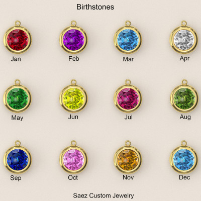 Personalized Zodiac Birthstone Necklace - Handmade Gift