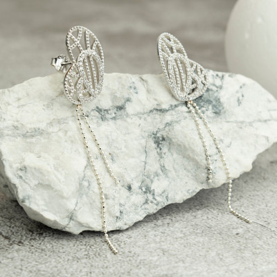 Sterling Silver Butterfly Wing Earrings - Dainty Jewelry Gift for Mother or Daughter -