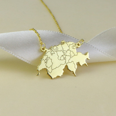 18K Gold Plated Rose Gold USA City Map Necklace, Men's Valentine's Day Gift, Bridesmaid Gift, Jewelry for Her, Him, Mom, Dad