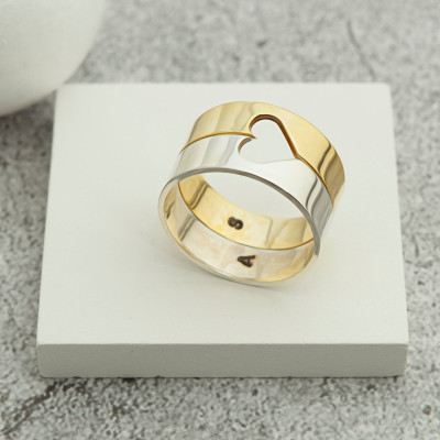 Engraved Sterling Silver, Gold, Rose Gold Matching Couple Rings for Engagement and Wedding Gifts -