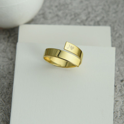 Personalized Couple Rings - Custom Initials Engraved, Valentine's & Anniversary Gift