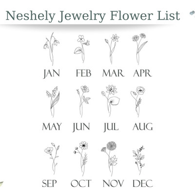 November Birth Flower Necklace - Custom Gold/Silver Engraved Jewelry, Dainty Gift for Mom,