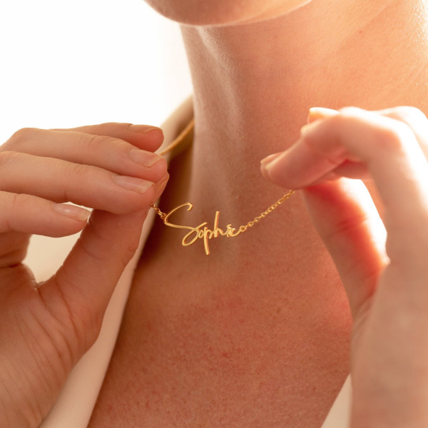 Personalized 18K Gold Name Necklace, Custom Minimalist Jewelry Gift for Mom, Dainty Mother's Day Gift