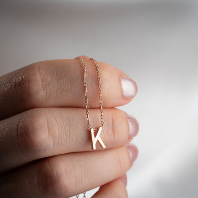 Personalized Gold Initial Necklace for Women - Minimalist Silver Letter Pendant with Birthstone, Custom Christmas Gifts