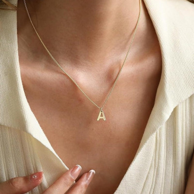 Custom Gold Initial Necklace, Personalized Name Necklace, Delicate Letter Necklace, Christmas Gift for Her, Women's Jewelry, Bridesmaid Gift