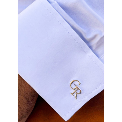 Personalized Gold-Filled Initial Cufflinks for Men, Custom Monogram Gift