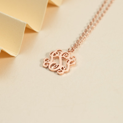 Personalized Custom Monogram Necklace, Dainty Three Initials Name Necklace, Family Initial Pendant, Mother's Day Gift for Mom