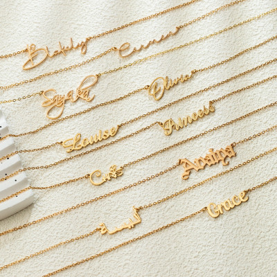 Personalized Name Necklace, 18K Gold Plated or Silver, Custom Jewelry for Women, Bridesmaid & Mom Gift