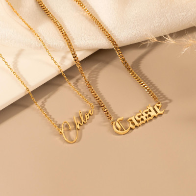 Personalized Gold Name Necklace for Women - Minimalist Custom Jewelry, Mother's Day Gift, Bridesmaid Gift, Christmas Present