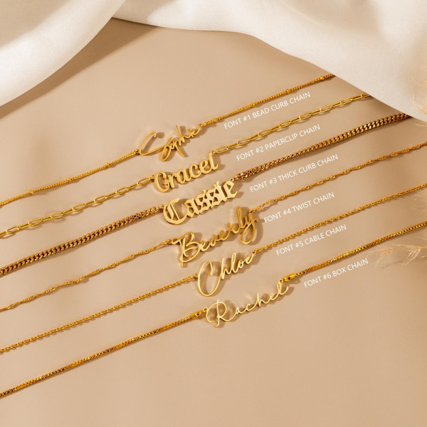 Personalized Gold Name Necklace for Women - Minimalist Custom Jewelry, Mother's Day Gift, Bridesmaid Gift, Christmas Present