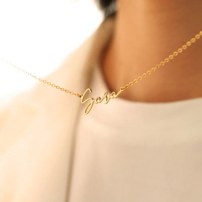 18K Gold Plated Custom Name Necklace for Mom - Personalized Handmade Jewelry, Birthday & Christmas Gifts for Her