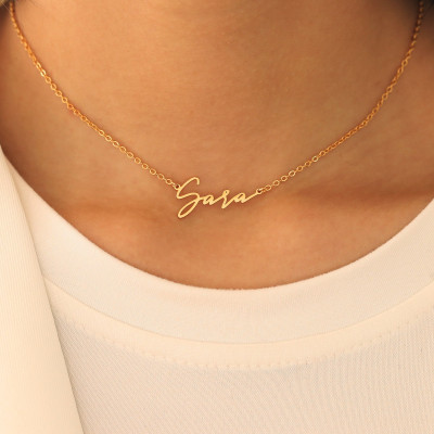 18K Gold Plated Custom Name Necklace for Mom - Personalized Handmade Jewelry, Birthday & Christmas Gifts for Her