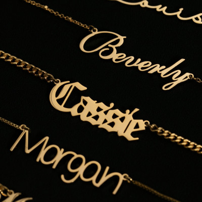 Personalized Gold Minimalist Name Necklace - Custom Jewelry Gift for Birthdays, Mother's Day, Christmas Gifts for Her