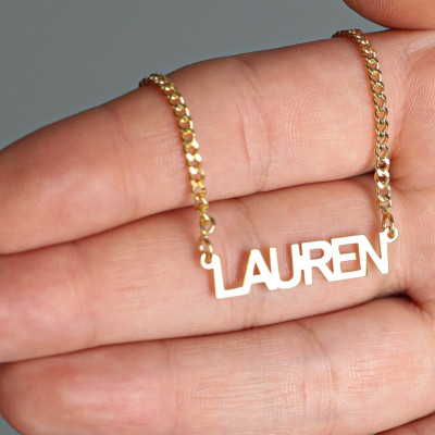 Personalized Gold Name Necklace - Angel Number Custom Nameplate Jewelry - Christmas Gift for Moms