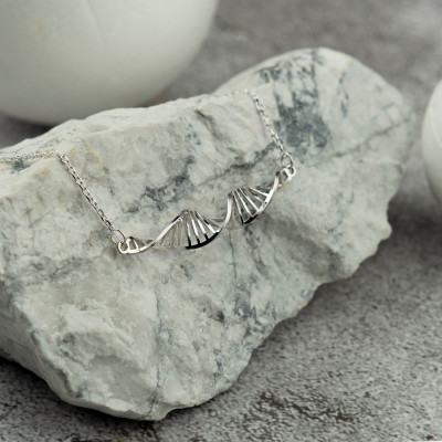 Gold & Rose Gold Plated DNA Molecule Necklace and Earrings - Science Jewelry, Doctor Gift, Mother's Day