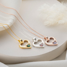 Your Heart's Desire: Crafting Our Gold Heart Birthstone Necklace
