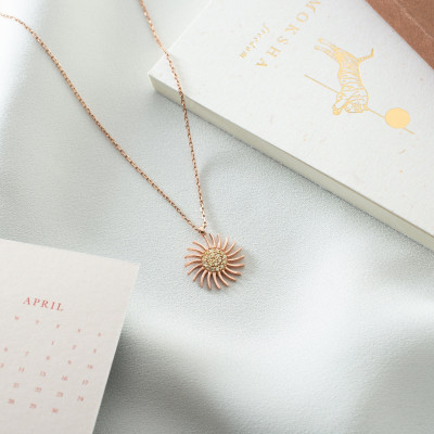 Minimalist Sun Pendant Necklace for Women - Gold & Silver Celestial Charm, Birthday & Christmas Gift,