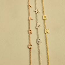 Dainty Sideways Initial Necklace | Personalized & Handcrafted Jewellery