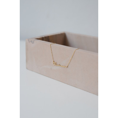 14K Gold Dainty Name Necklace - Personalized Tiny Necklace - Christmas Gift