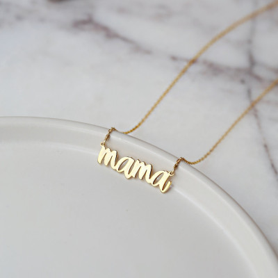 Personalized Gold-Plated Name Necklace - Mother's Day Gift for Mom