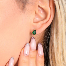 Emerald Teardrop Studs: A Deeper Look at Dainty Green Beauty