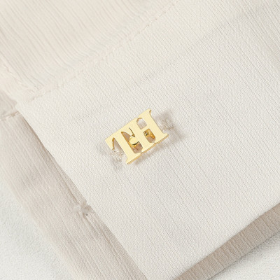 Personalized Initial Name Cufflinks for Dad - Father's Day Gift from Daughter, Groomsmen & Wedding Gift