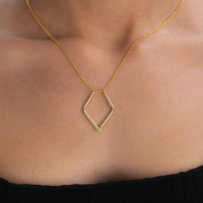 Adjustable Geometric Ring Holder Necklace with Thick Chain - Sizes 3-11, Perfect for Surgeons and Wedding Rings, Christmas Engagement Gift