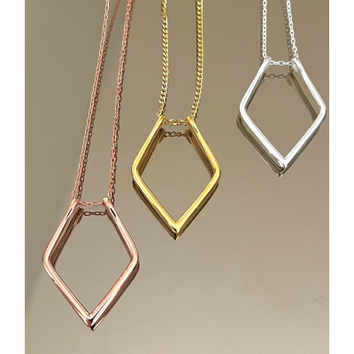 Adjustable Geometric Ring Holder Necklace with Thick Chain - Sizes 3-11, Perfect for Surgeons and Wedding Rings, Christmas Engagement Gift