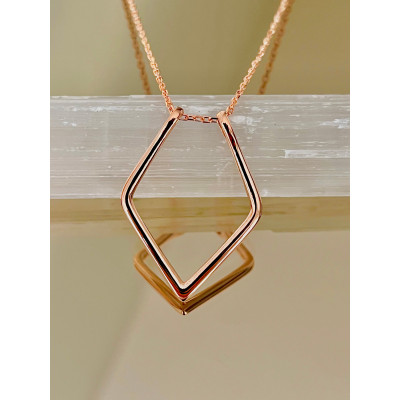 Adjustable Geometric Ring Holder Necklace with Thick Chain - Sizes 3-11, Perfect for Surgeons and Wedding Rings, Christmas Engagement Gift