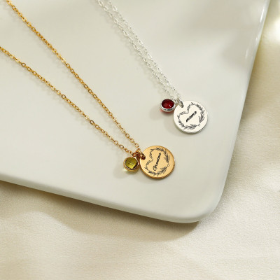 Personalized Gold Name Necklace with Birthstones for Mom and Grandma - Custom Jewelry Gift for Nana, Family Christmas Gift