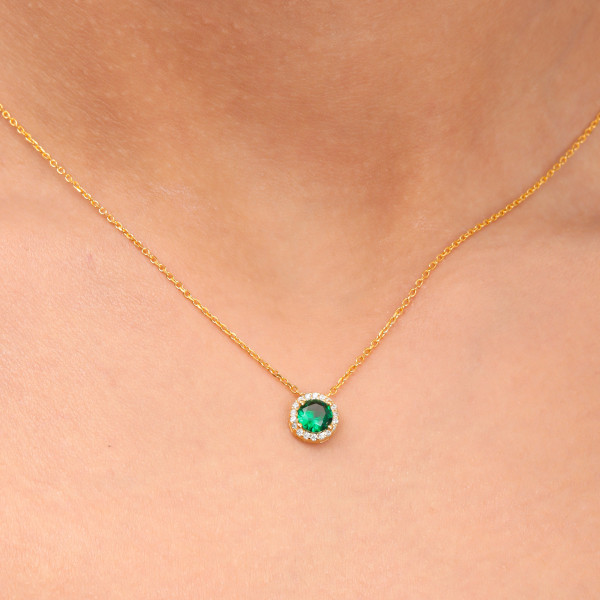 Emerald Green Necklace Set, Gold Choker May Birthstone, Emerald Jewelry Gift for Her, Mother's Day Gift