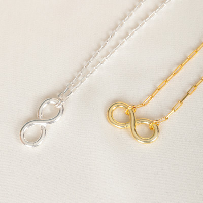 Adjustable Infinity Ring Holder Necklace for All Ring Sizes - Dainty Eternity Necklace Charm & Anniversary Gift