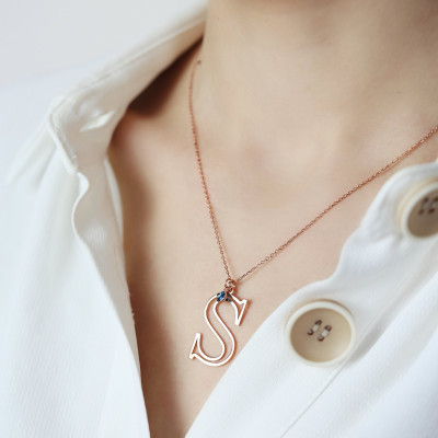 Oversized Evil Eye Initial Necklace - Bridesmaid Gift - Large Letter Necklace - Mom Gift